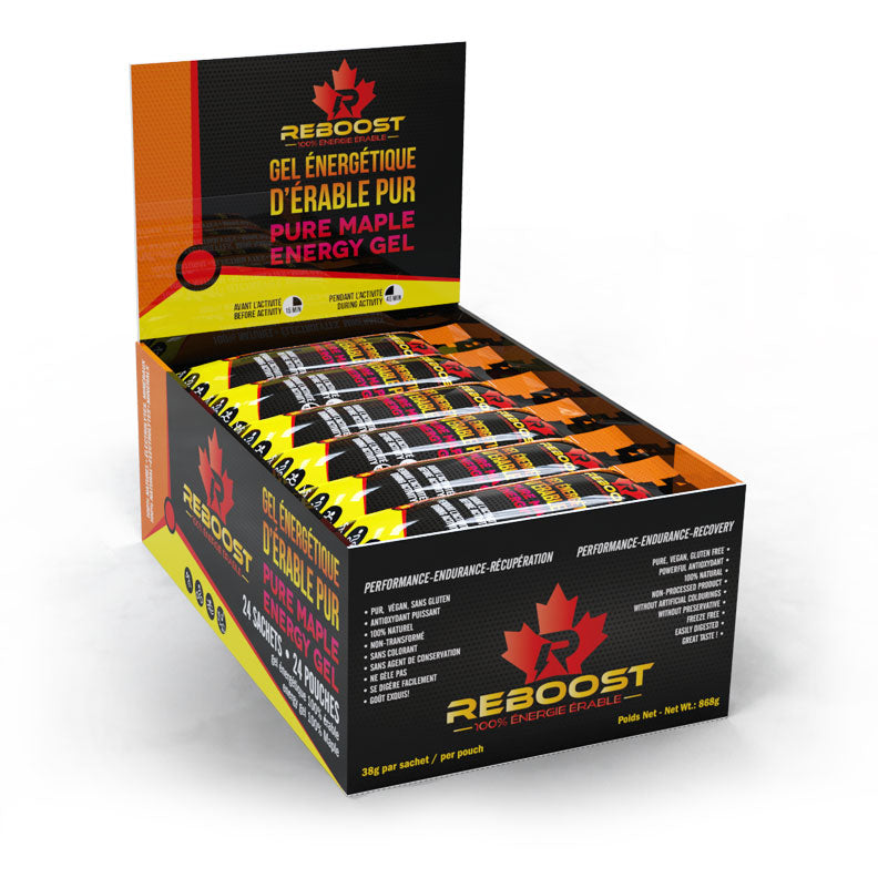 Reboost 100 Maple Energy Gel, Box of 24 pcs Reboost